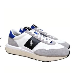 Polo Ralph Lauren, Gray & Blue Retro Runner Sneakers